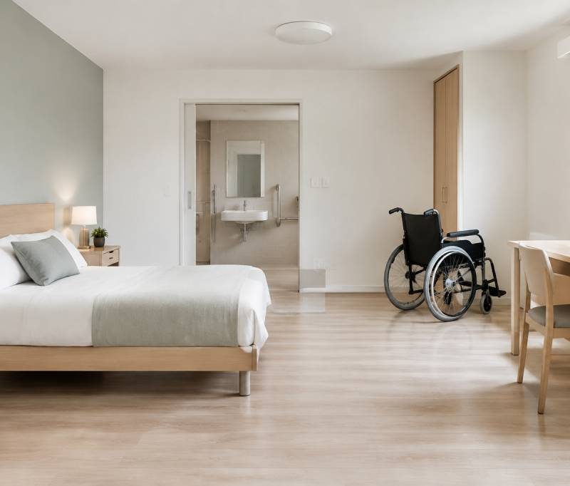 Chambre PMR : dimensions réglementaires et aménagements adaptés